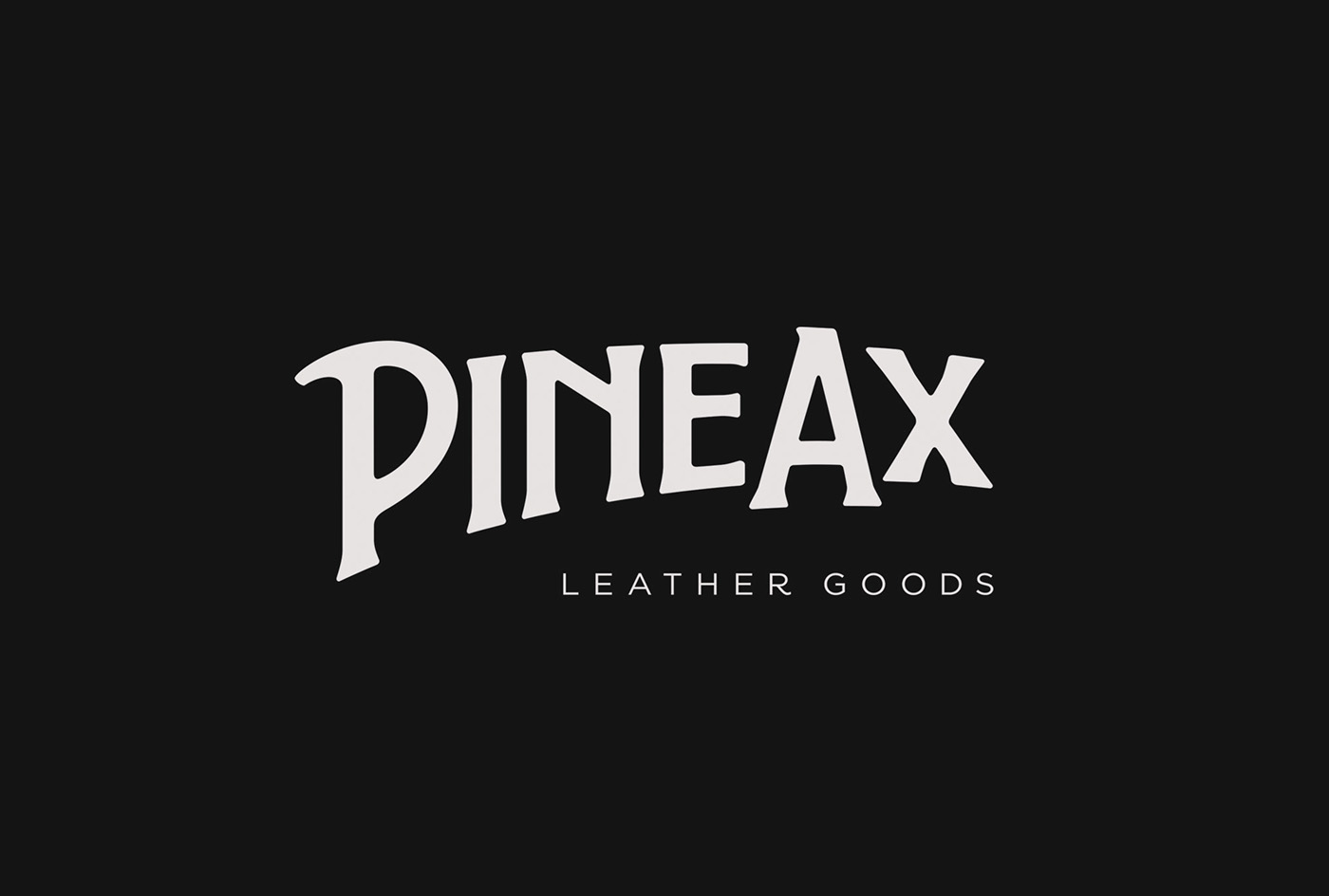 lettering handmade handcraft leather identity pine ax