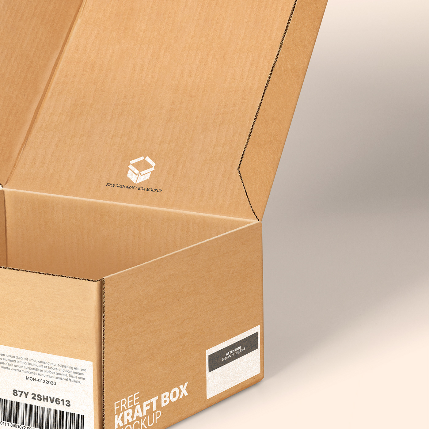 Download Free Open Kraft Box Mockup On Behance