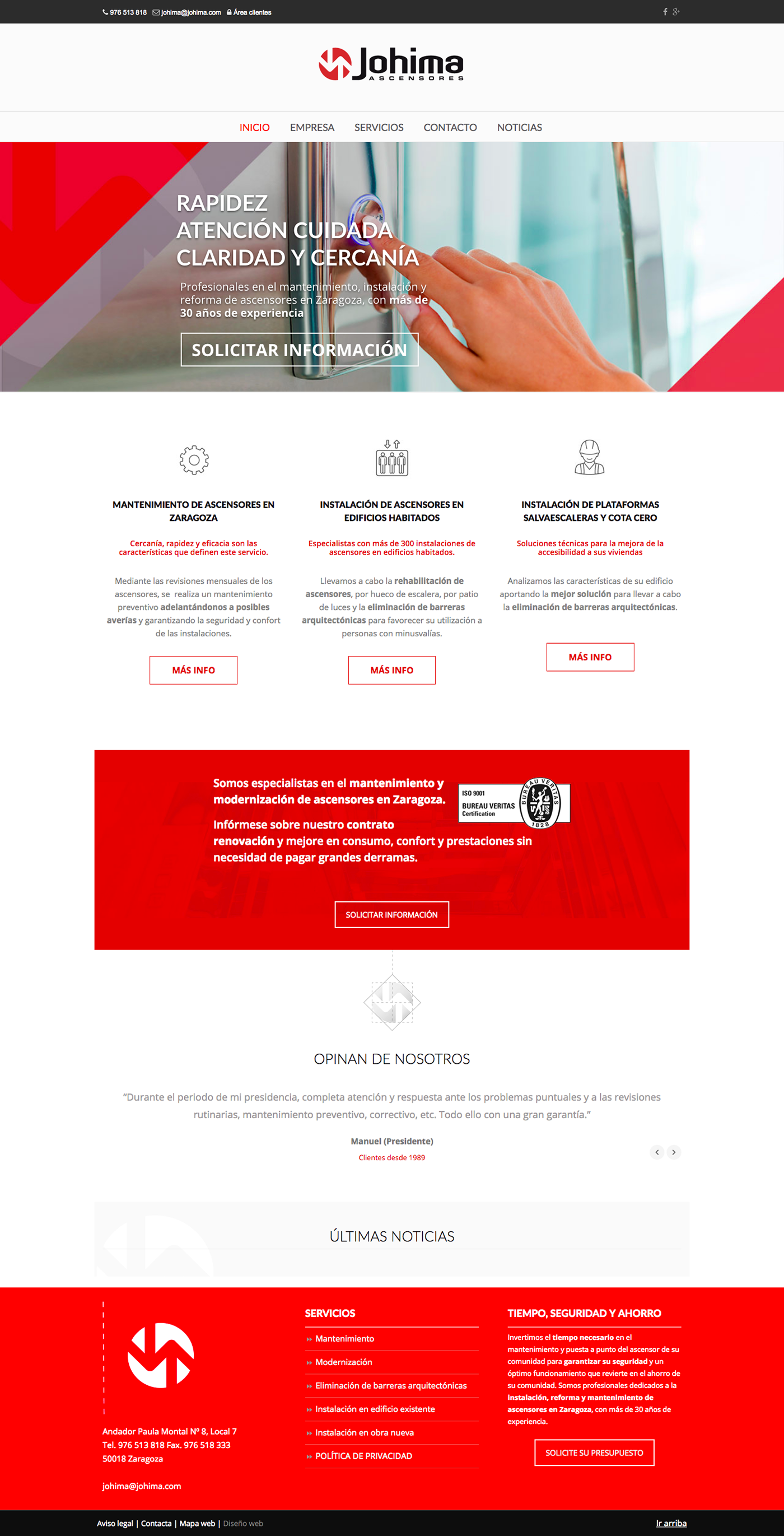 Diseño web UX / UI web corporativa wordpress