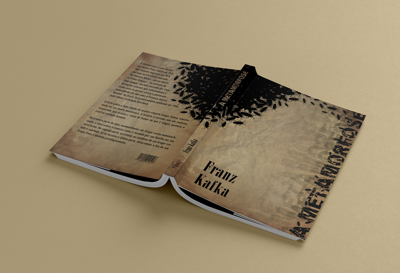 A Metamorfose book design gráfico Franz Kakfa graphic design  Livro photoshop