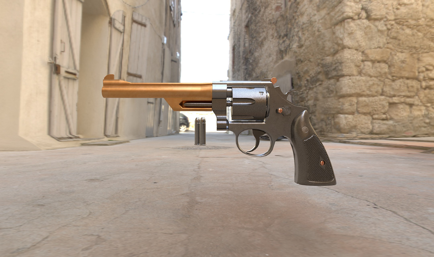 shotgun Weapon 3D visualization Render vray 3ds max blender CGI Substance Painter