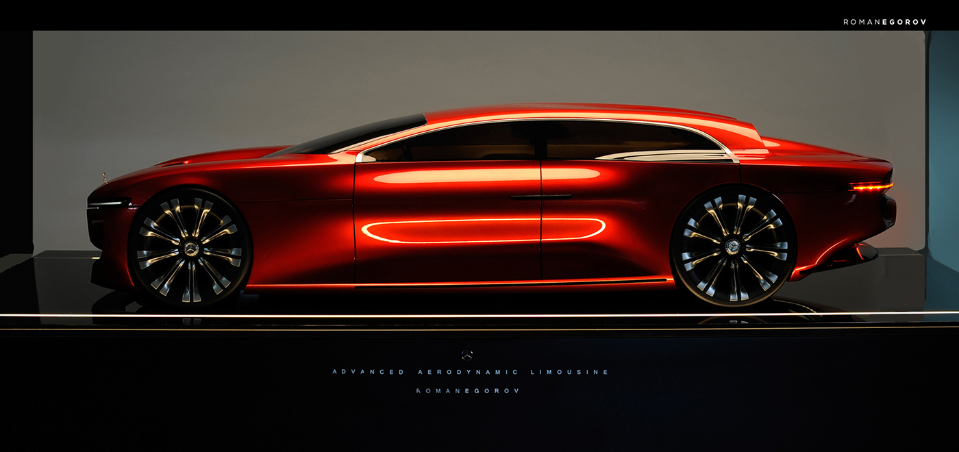 advanced aerodynamic LIMOUSINE mercedes-benz sedan cardesign car sketches car renders  pforzheim 2016