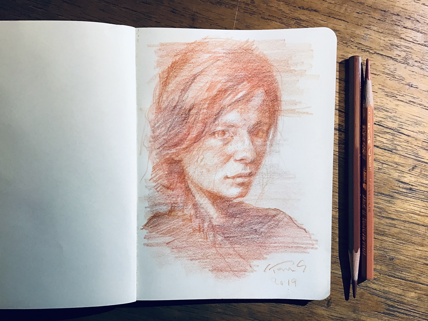 Drawing  sketchbook portrait