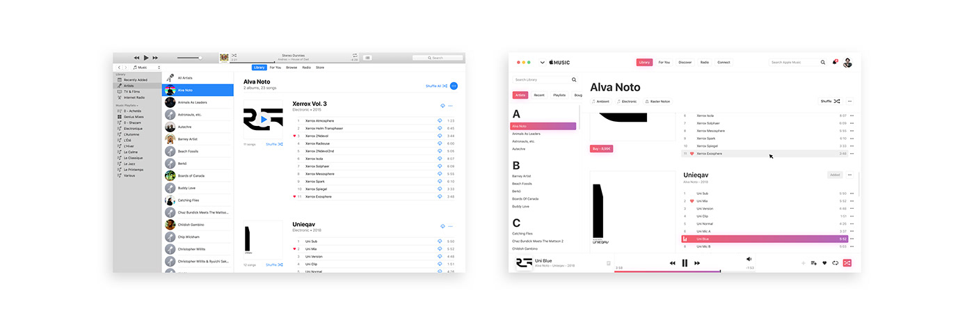 music app apple UI ux Case Study Web mobile desktop clean
