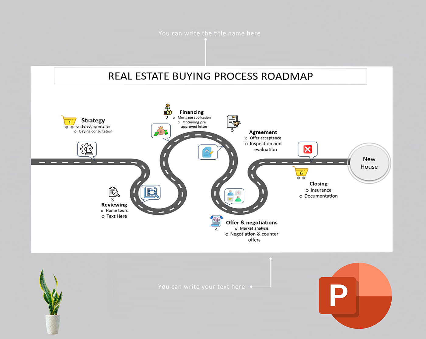 real estate property house buy sell process PPT Powerpoint template customizable