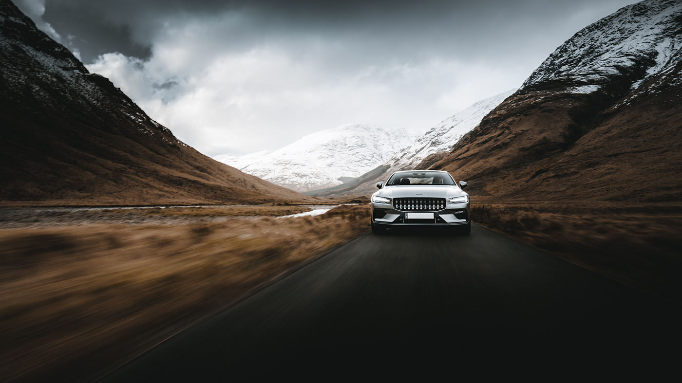 Advertising  automotive   Automotive Photography editorial hybrid Polestar scotland sports car