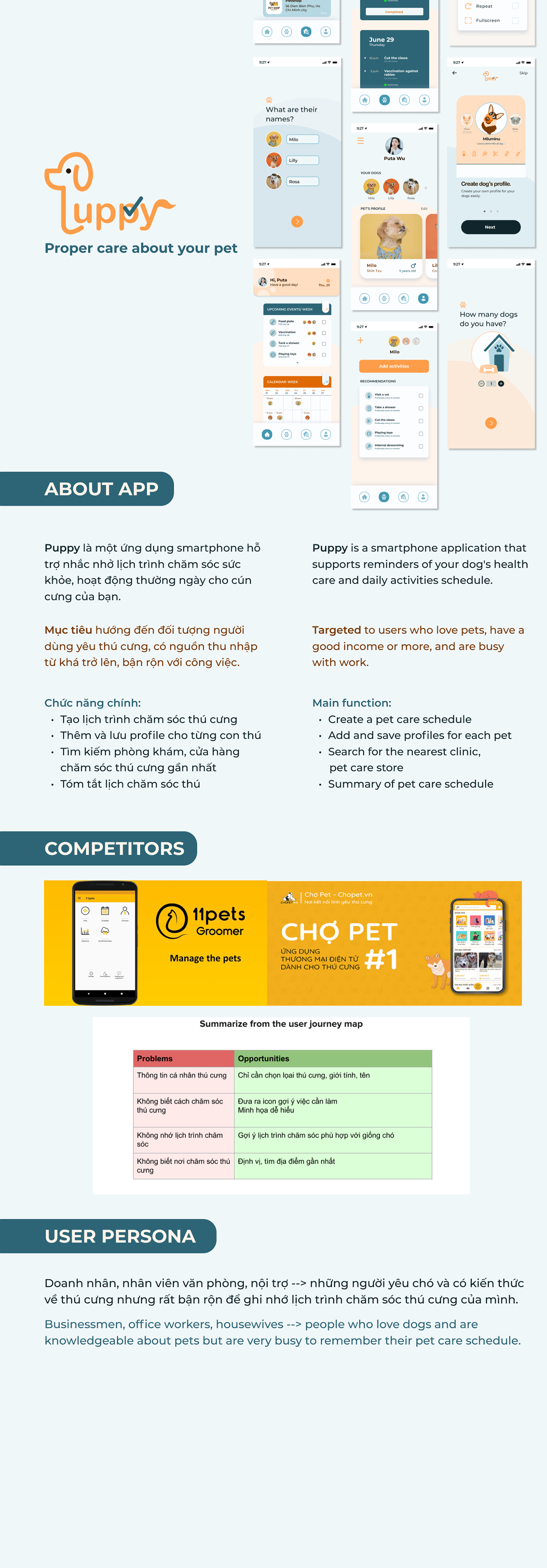 dog lovely Mobile app Pet pet's lover puppy schedule UI/UX Design
