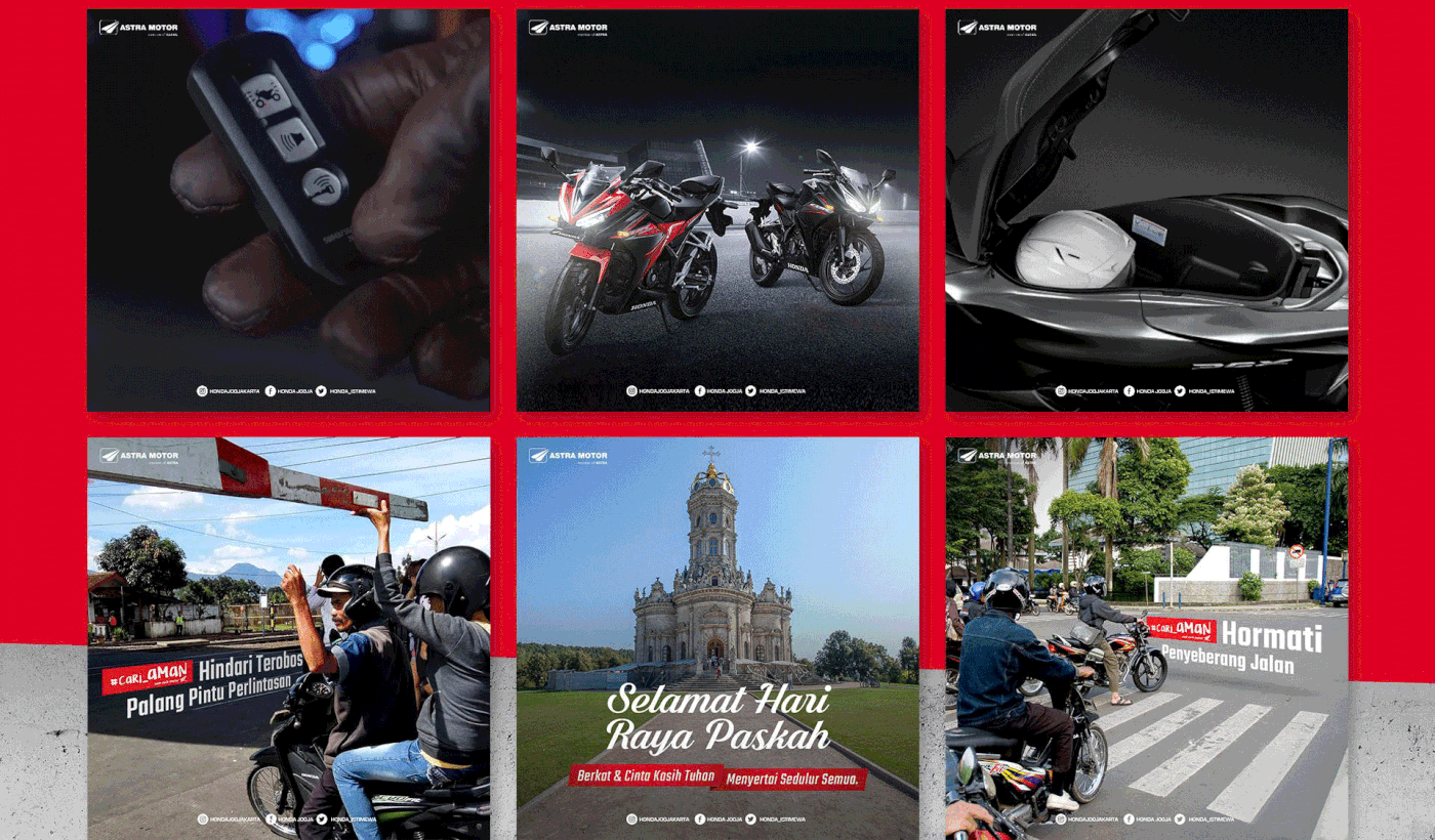 social media instagram banner Stories automotive   astra motor jogjakarta RWE Honda motorcycle
