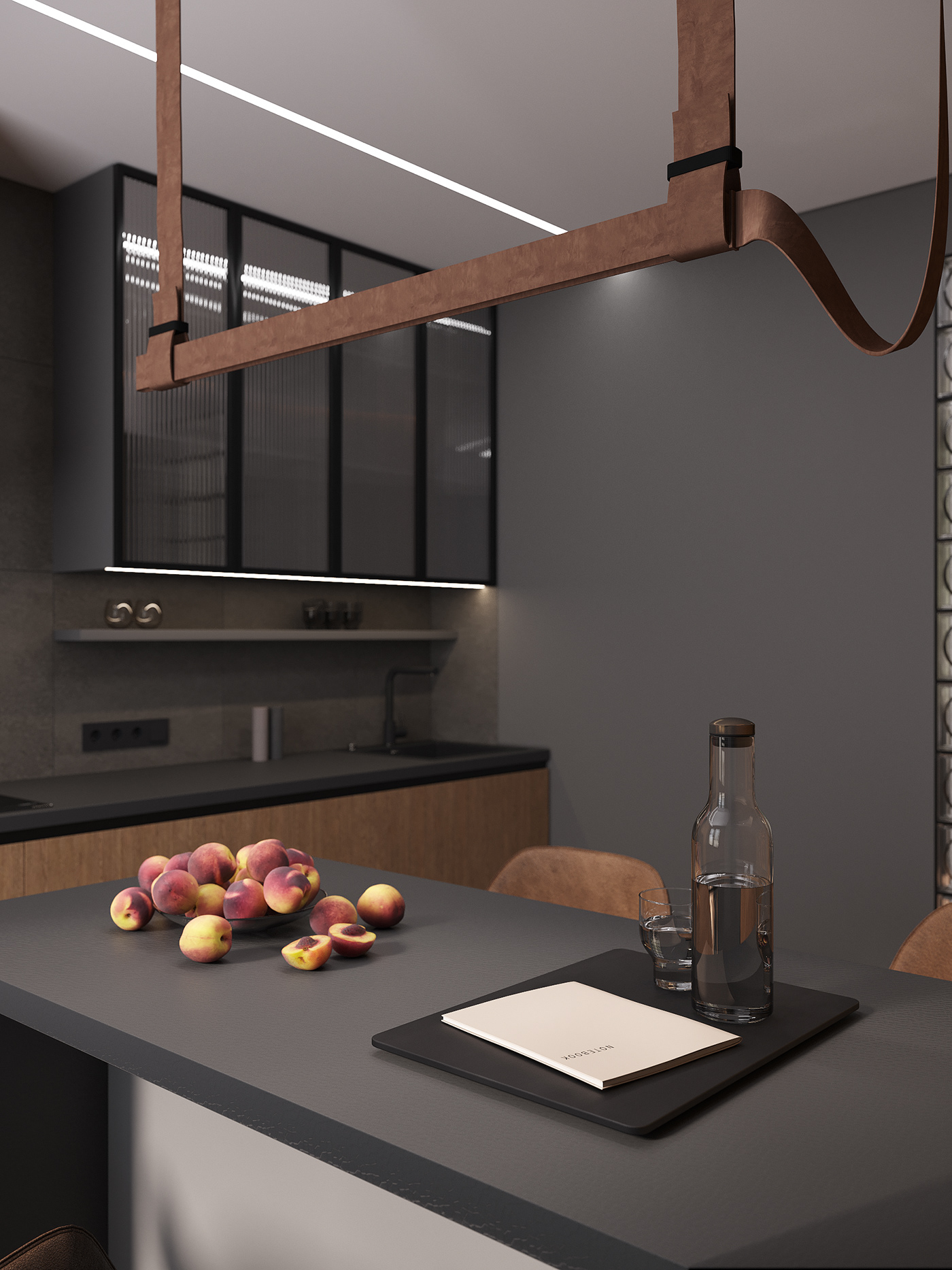 3ds max Render visualization interior design  corona kitchen inspiration apartment CGart Minimalism