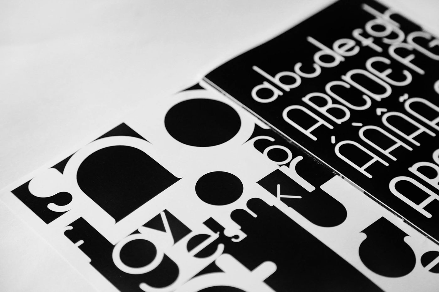 Typeface editorial design graphic