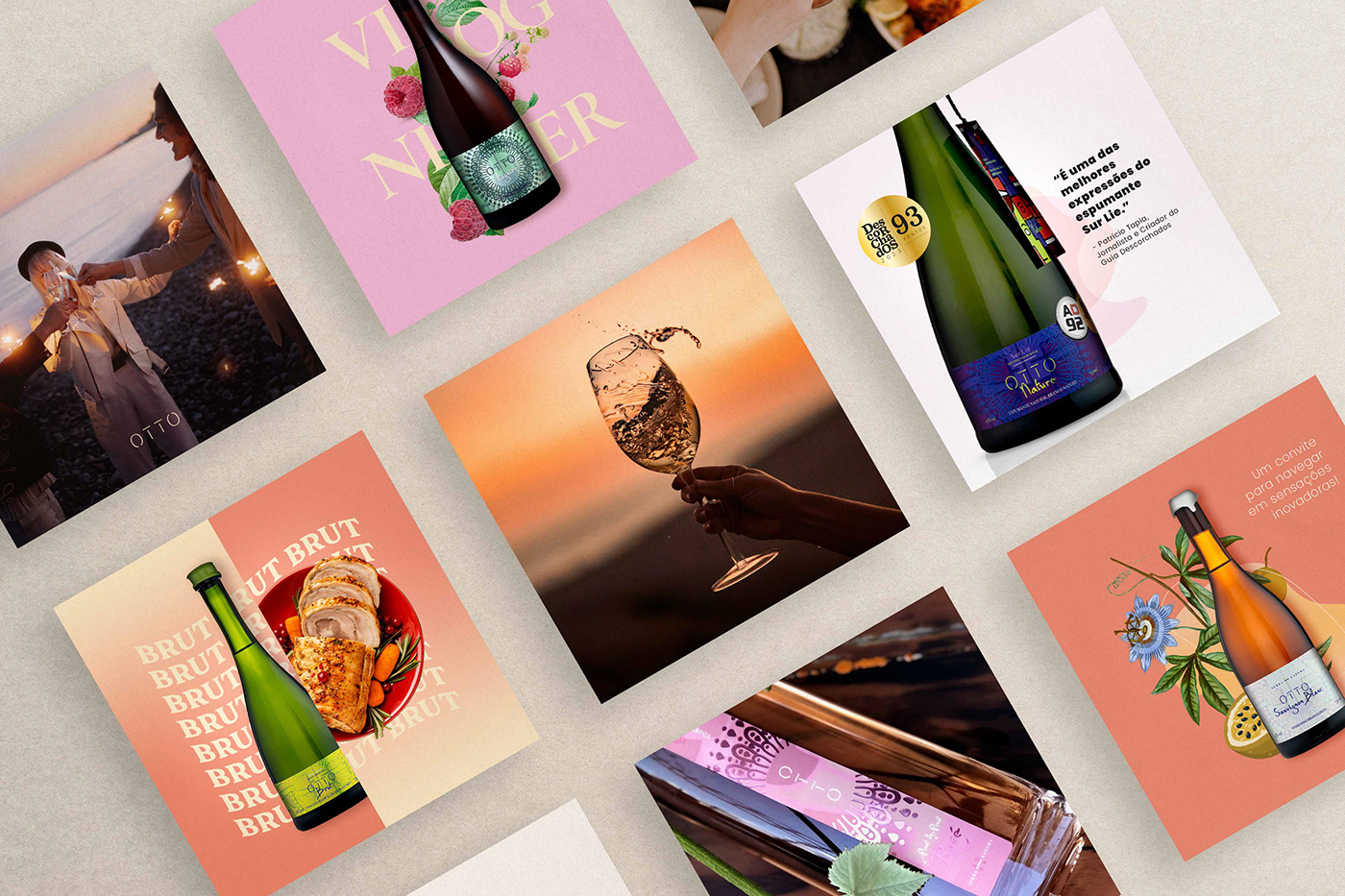 Social media post social media VINHOS espumantes design gráfico graphic design  wine Redes Sociais post mídias sociais
