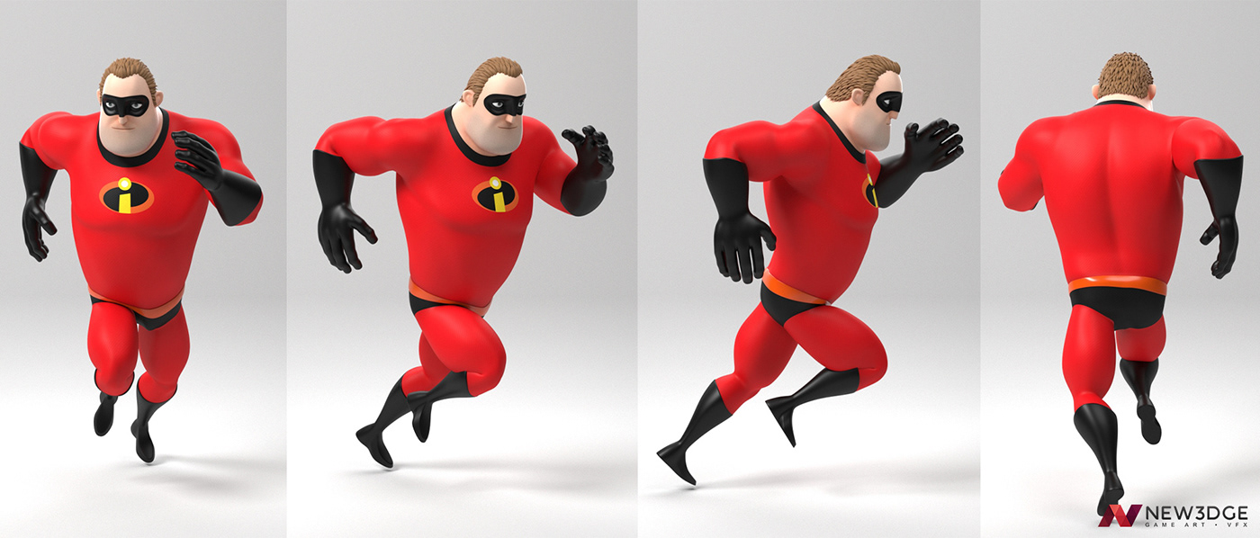 cartoon Character Digital Art  Hero incredible pixar super SuperHero