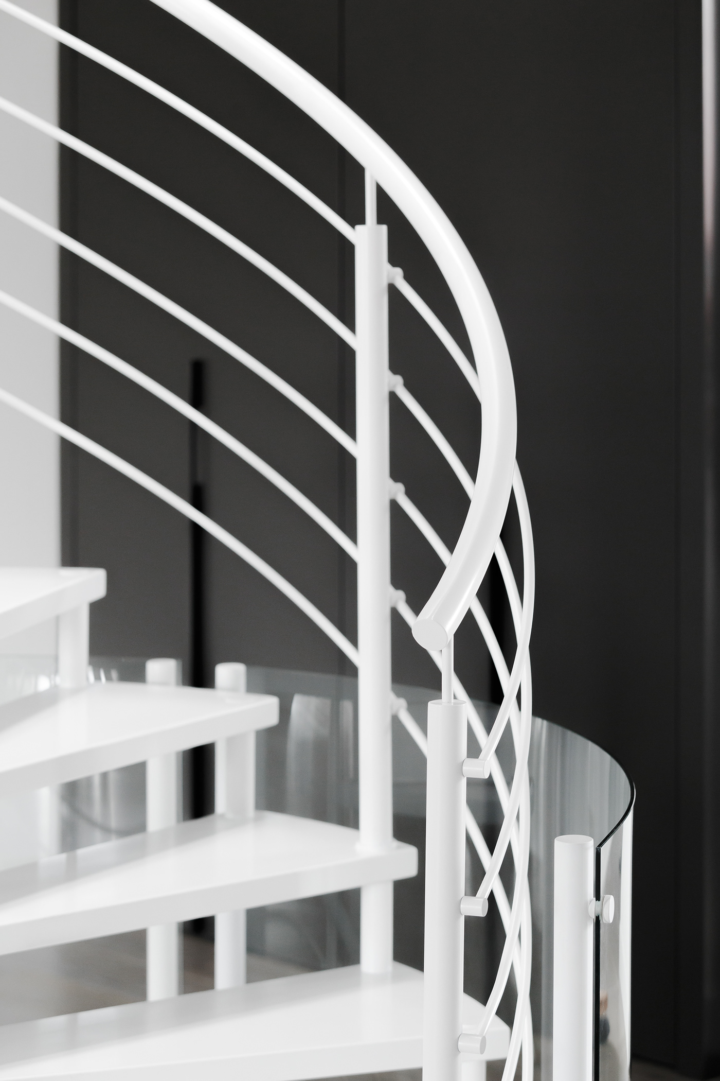 design ukrainian design samoriz black and white minimalist Staircase Ivano-Frankivsk ukraine samorizdesign