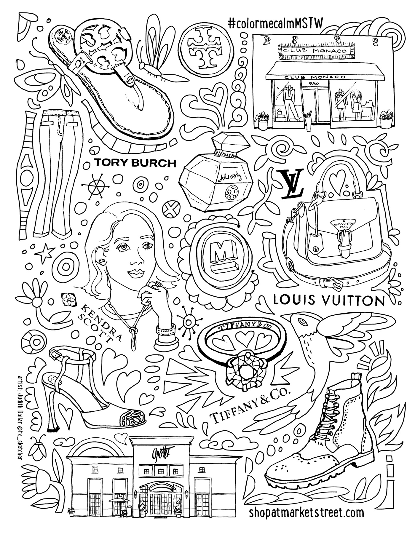 adult coloring page coloring book coloring page doodle art fashion illustration line art marketing   pattern