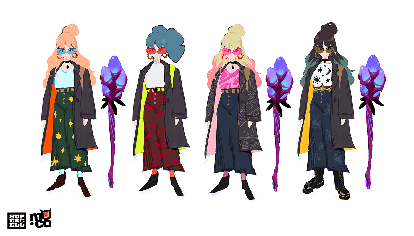 monster hunter supercell Game Art Character design  fashion design Costume Design  concept art anime art