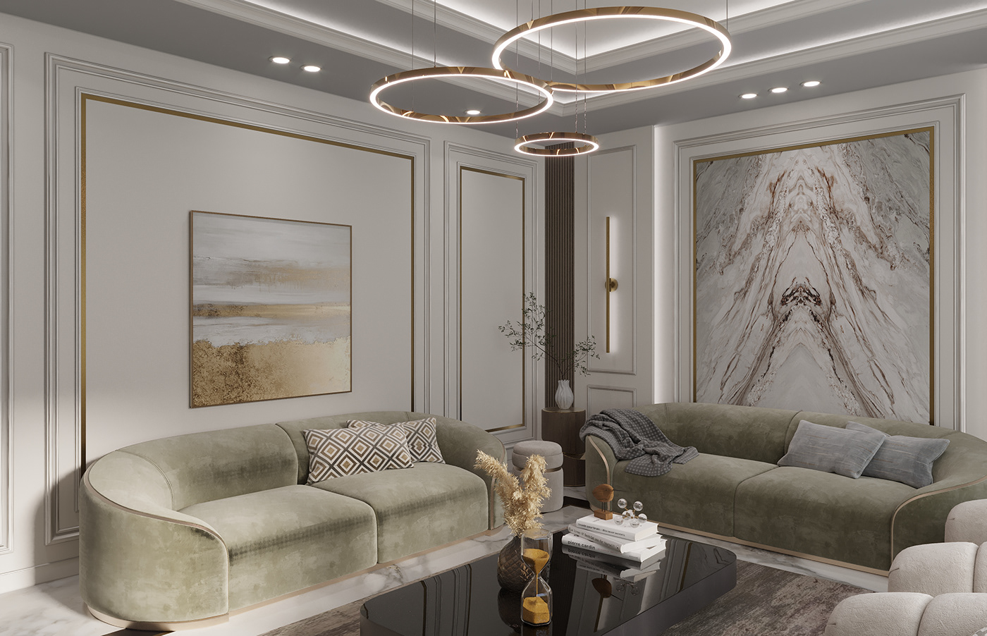 living Interior architecture visualization 3ds max corona design new classic Render interior design 