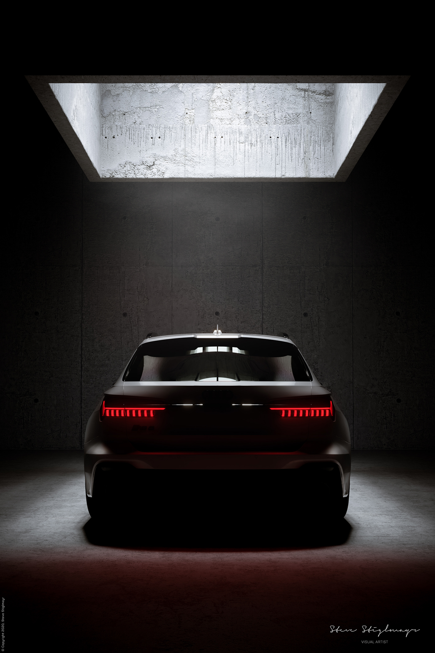 Audi automotive   car CGI deisgn light Photography  retouching  rs6 visual