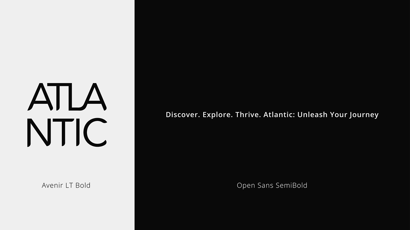design brand identity Graphic Designer Travel Logo Design minimal visual identity branding  atlantic travel agency