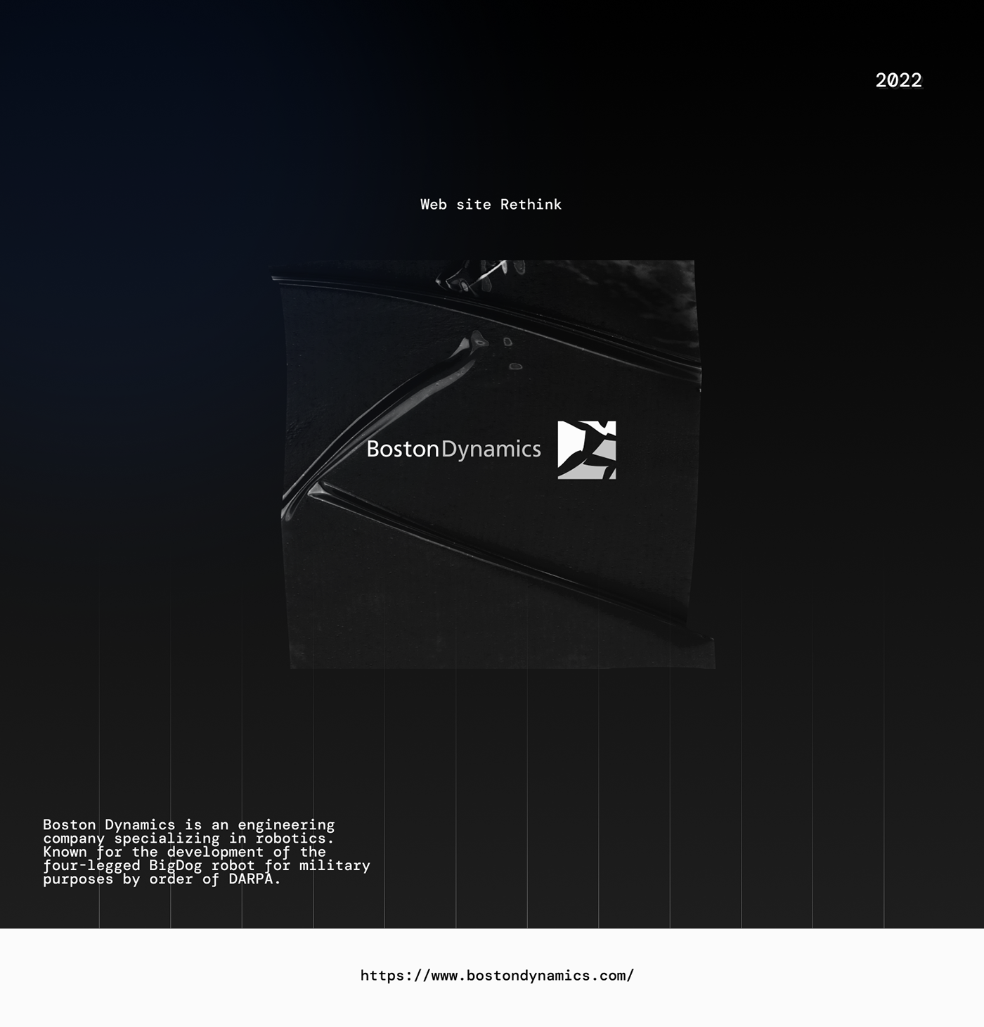 Boston Dynamics brand identity concept design Figma UX UI visual identity web site redesign redesign Web