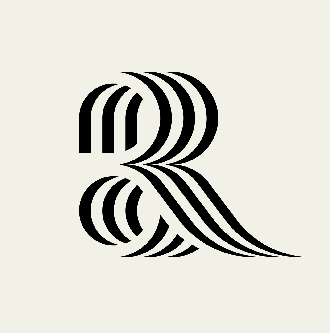 brand letters logo music resonate stripes typography  