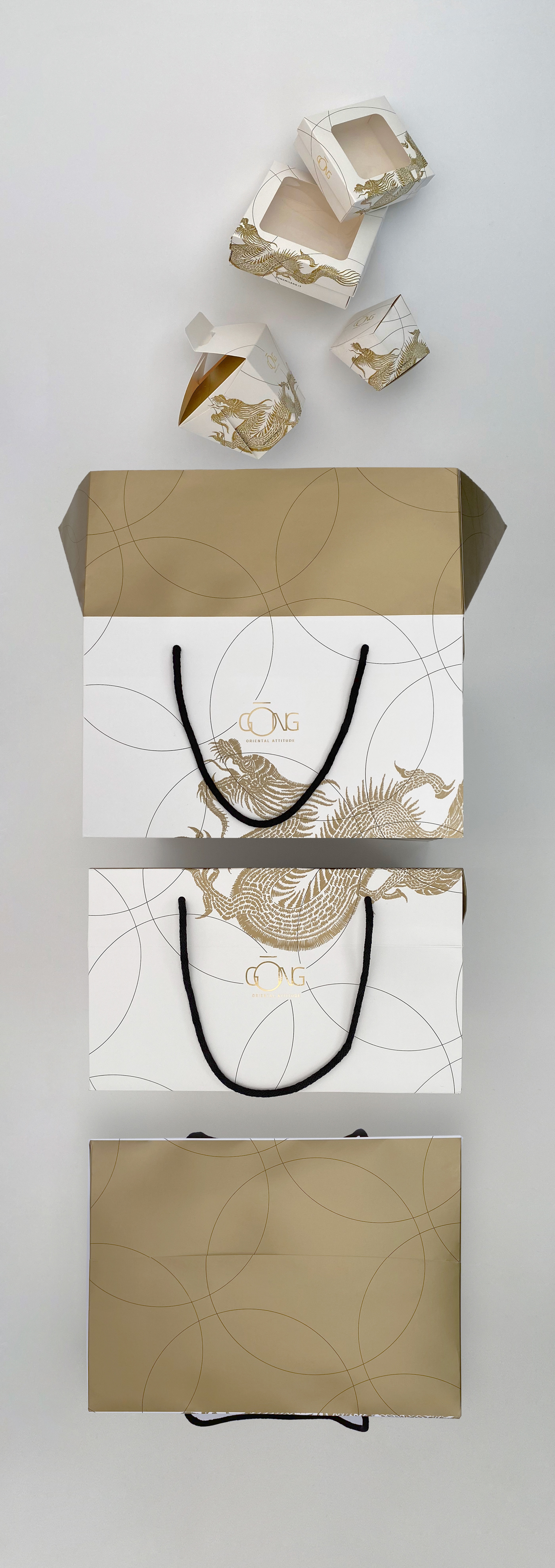 cacao delivery design luxury Packaging restaurant Shopper take away