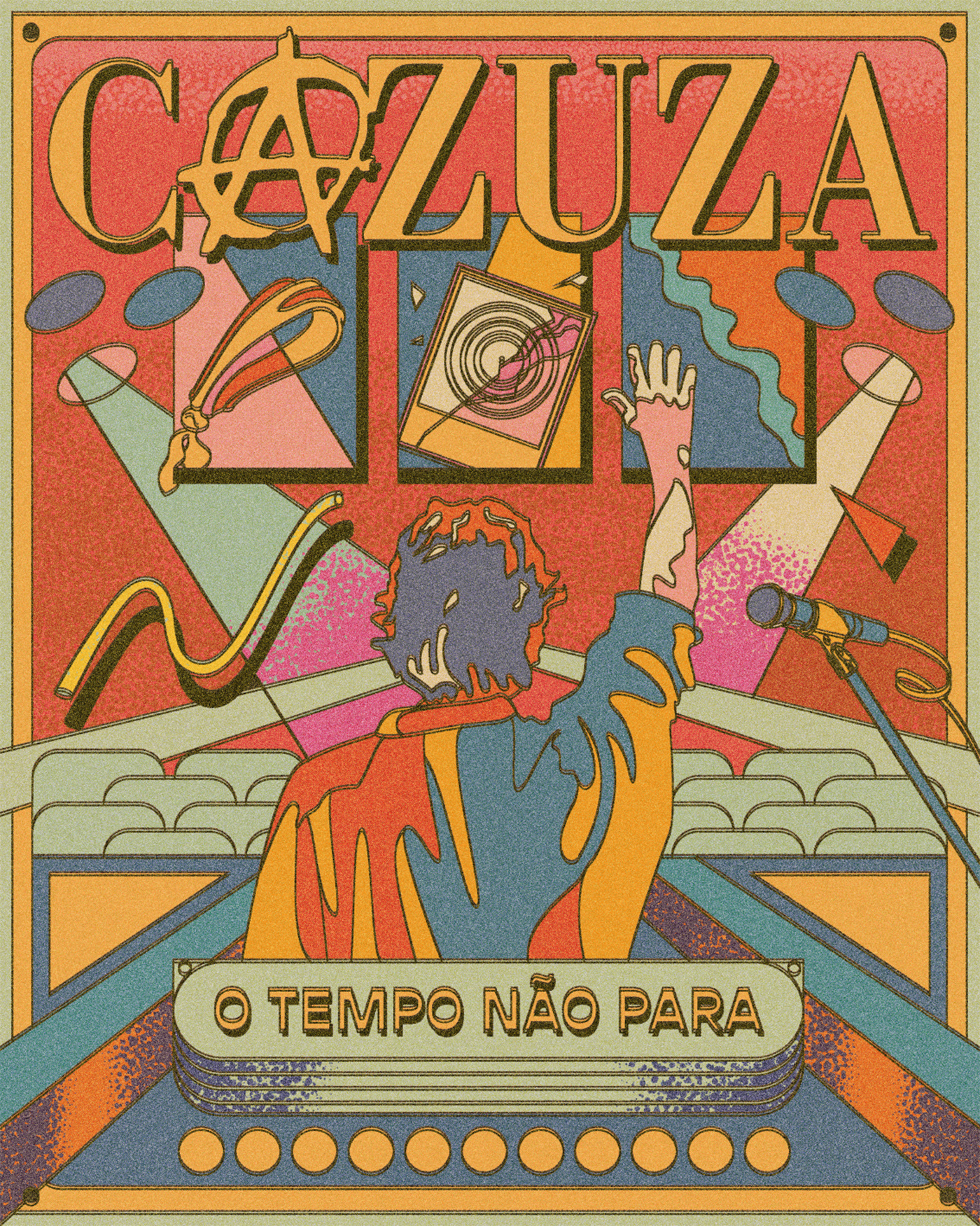 Poster Design movie poster music poster Brazilian Colourful  retro illustration vintage Digital Art 