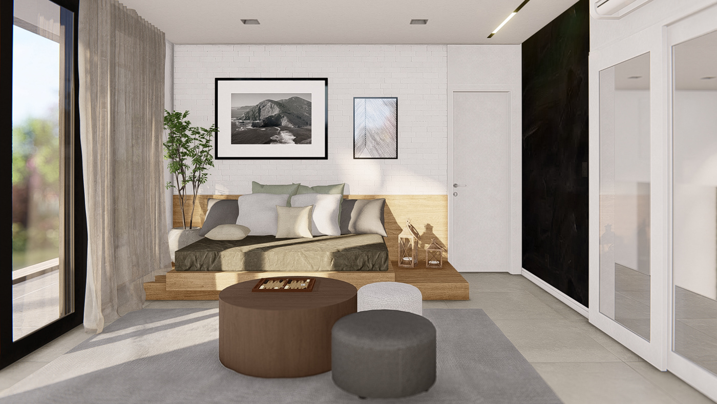 3D architecture interior design  living room Render tvroom