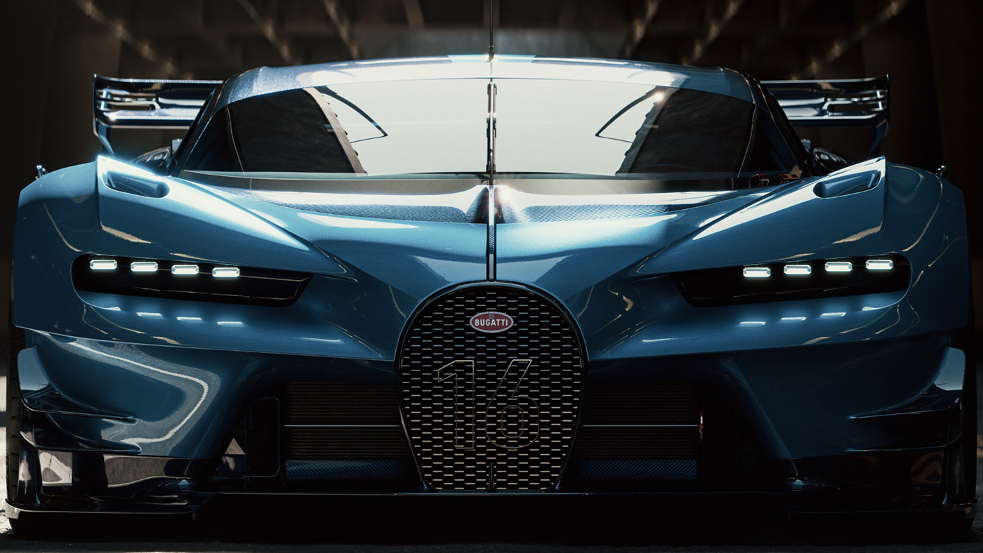 bugatti car dtla la tunnel 3D automotive   CGI rendering vray