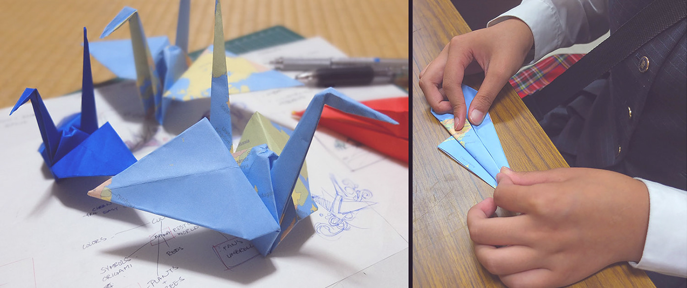 book cover design origami  japan