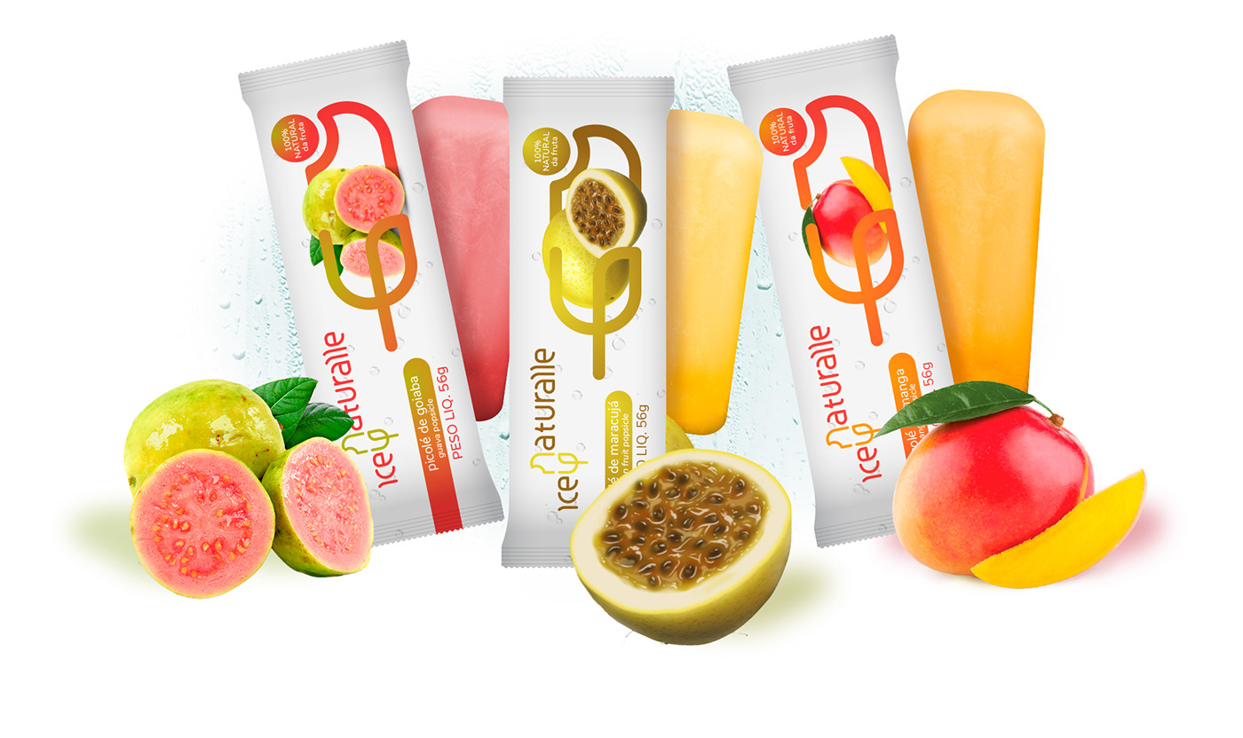 naturalle popsicle icecream visualidentity brand Food 