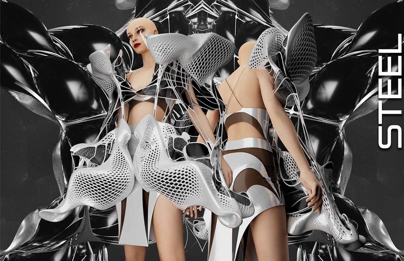 3D cinema 4d Clo3d design digital fashion Fashion  Maya metaverse virtual