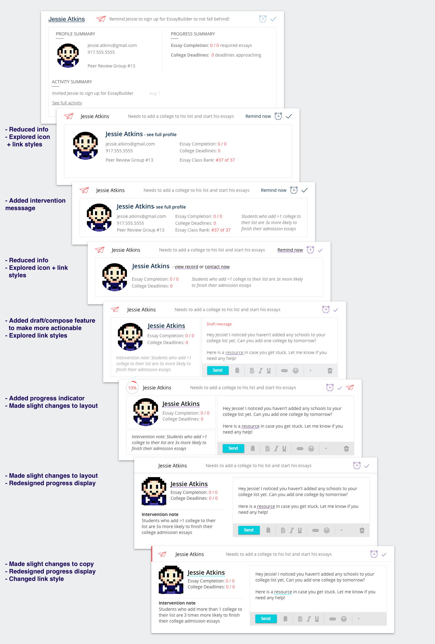 dashboard ux/ui product design nyc tasks inbox research Startup Education