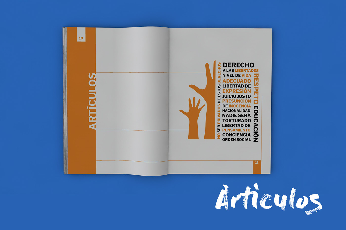rediseño naranja revista libro proyecto inspiración idea editorial AZUL tipografico