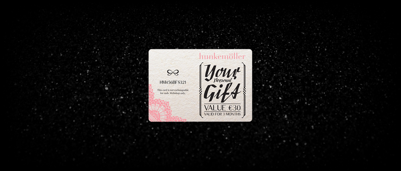graphic design  Invitation Fashion  branding  hunkemoller lingerie gift card grafisch ontwerp