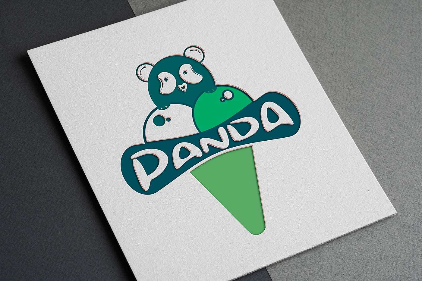 Candy dessert Gelato icecream logo logodesign Panda  sweet