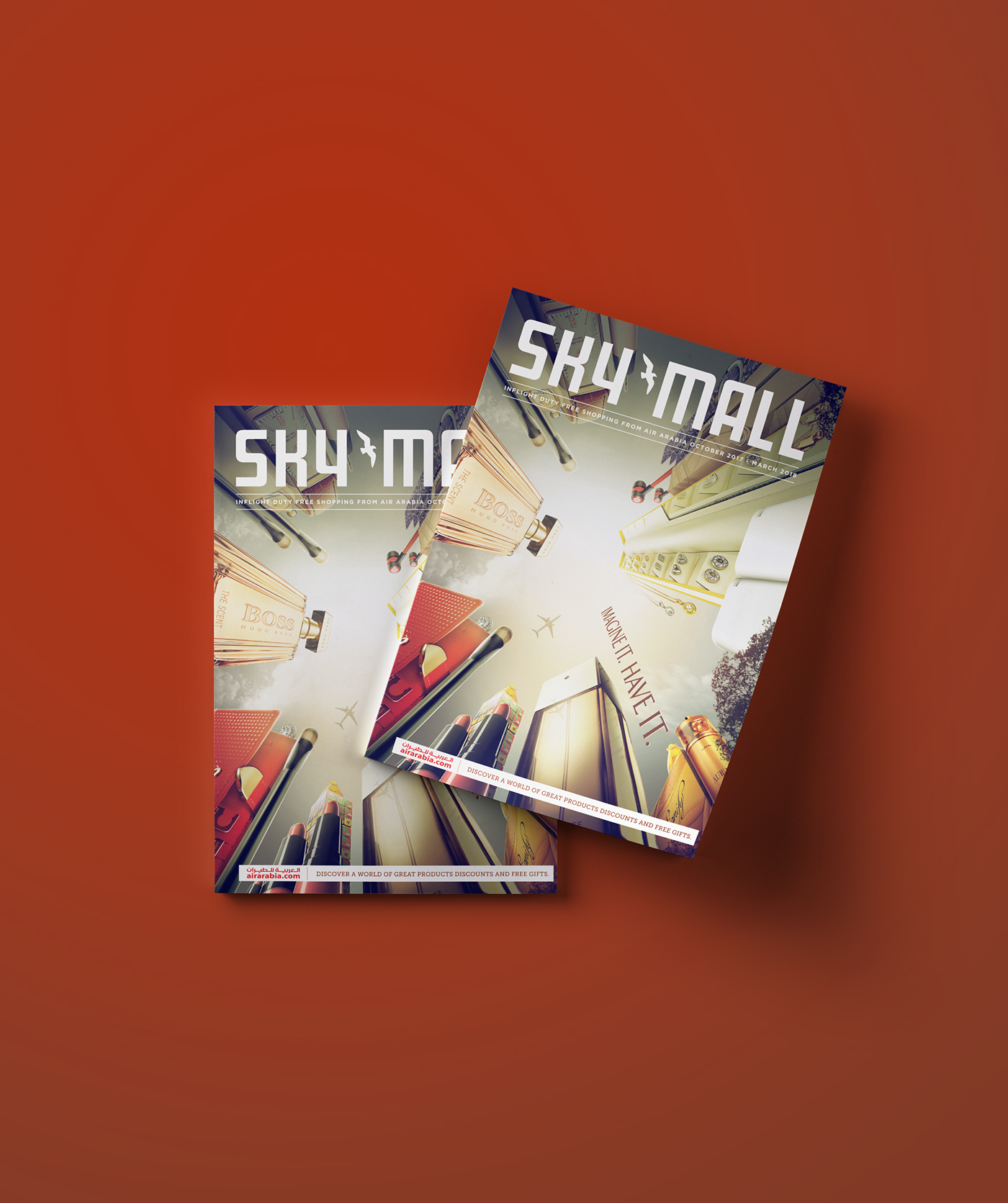 skymall Catalogue cover design photoshop composition