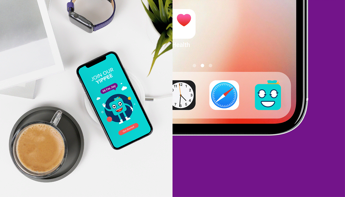 app branding  Character colorful editorial graphic design  happiness identity joy Layout