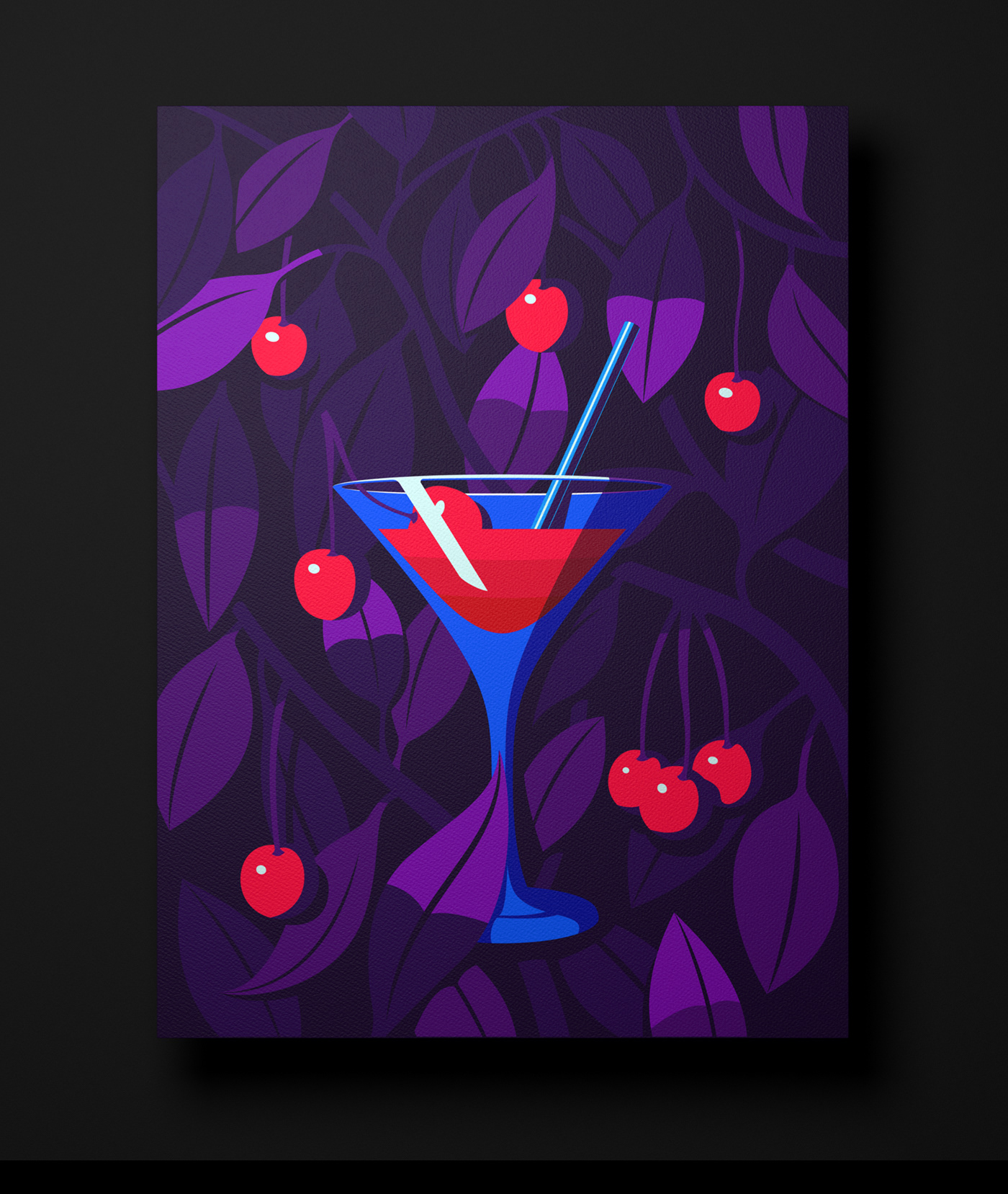 cocktails ILLUSTRATION  posters vector berries fruits Martini mojito Sunrise Whiski