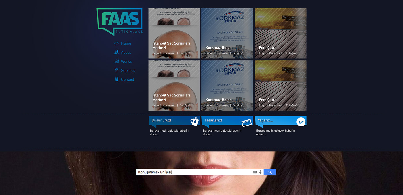 faas ajans reklam WEB theme tema web sayfası