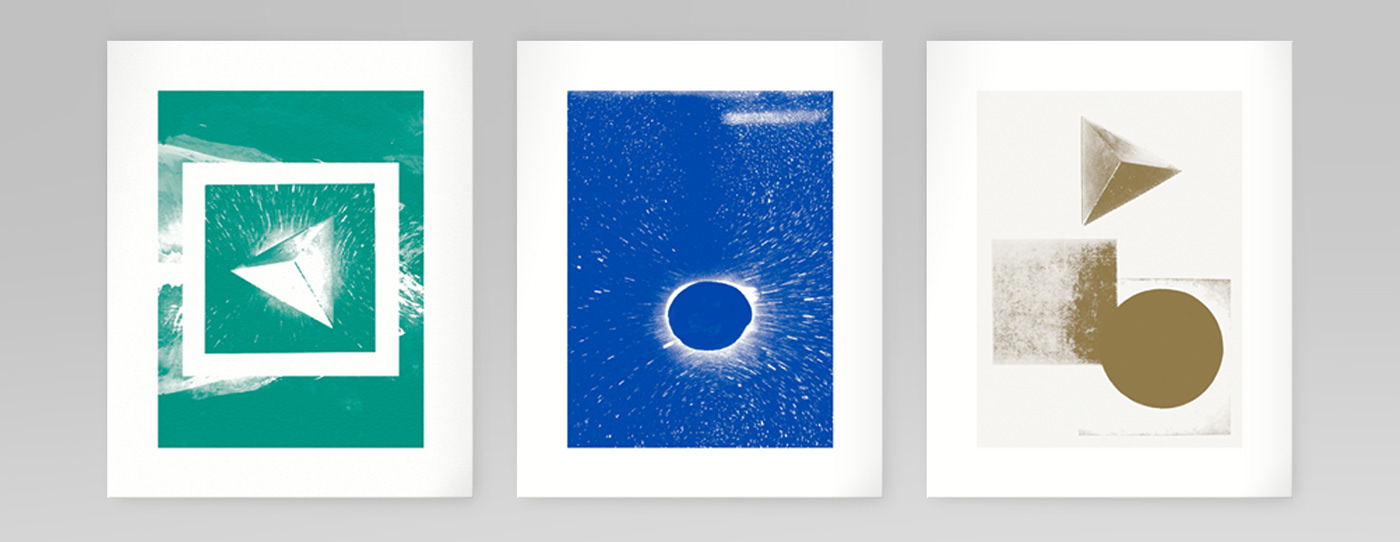 musa silkscreen Portugal gold shapes blue dot green square design limited edition musaworklab poster