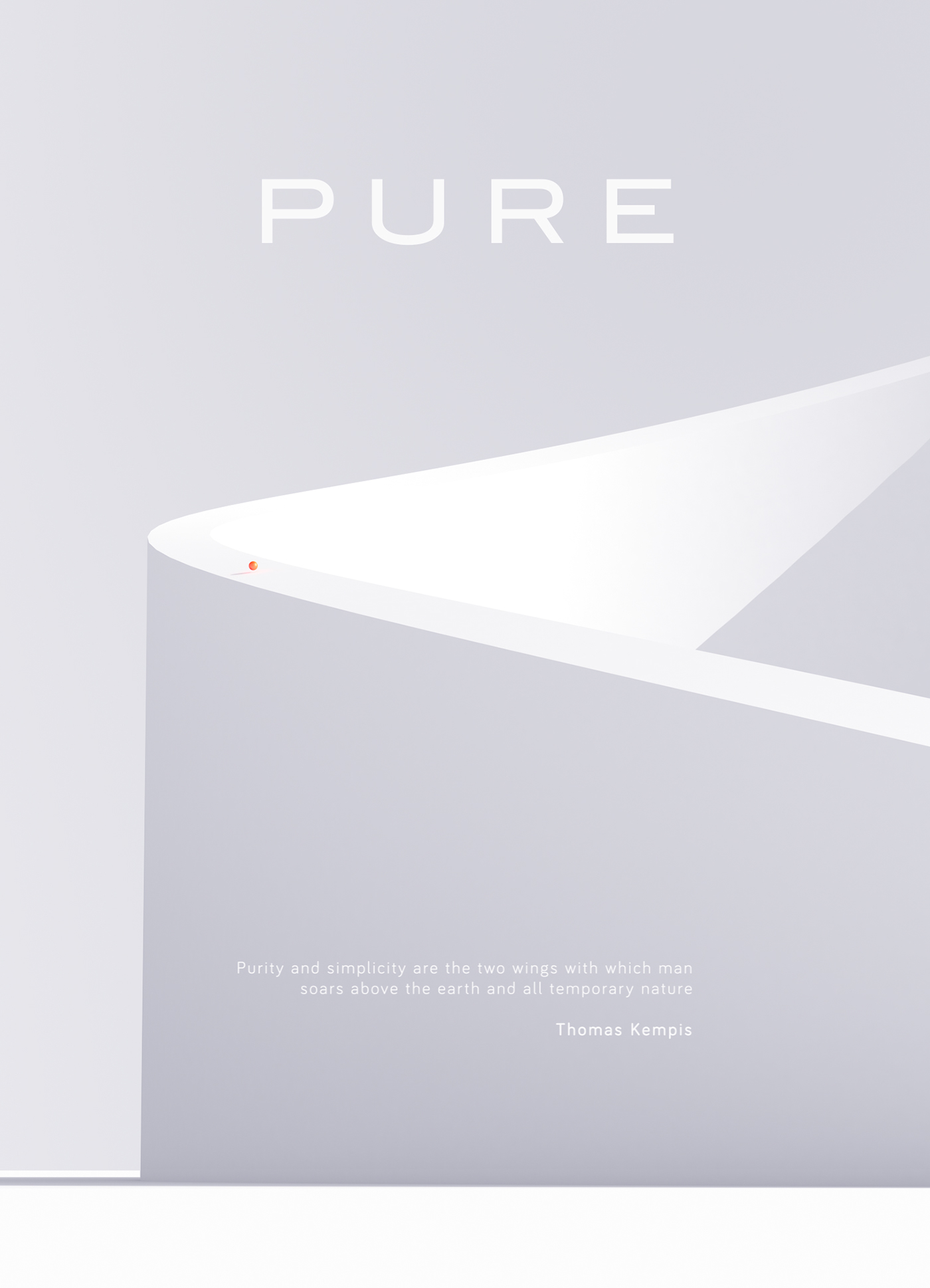 pause pure White Space  purity philosophy  inspire