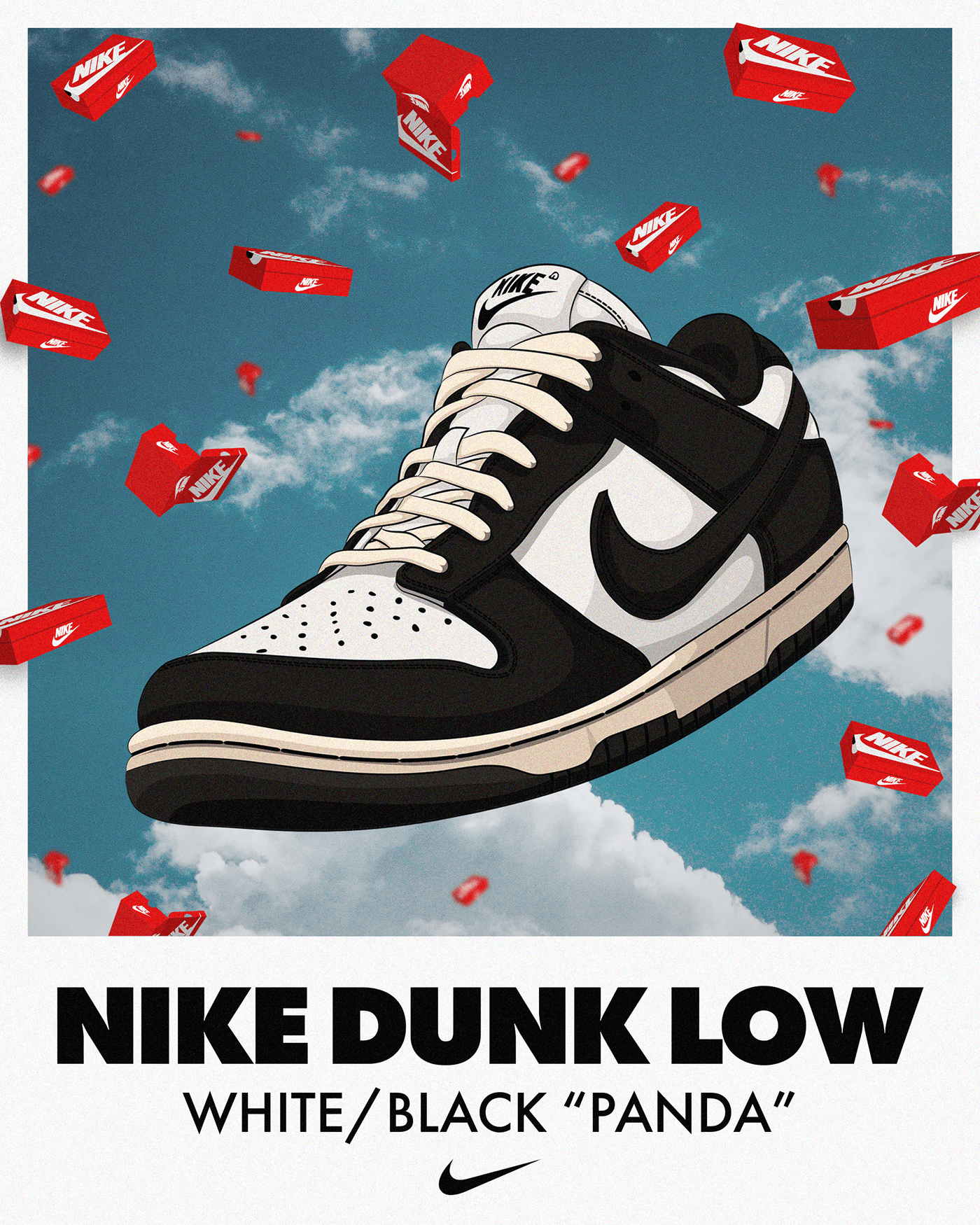 sneakers sneaker Poster Design Nike nike poster sneaker poster shoe design kicks DUNK poster art