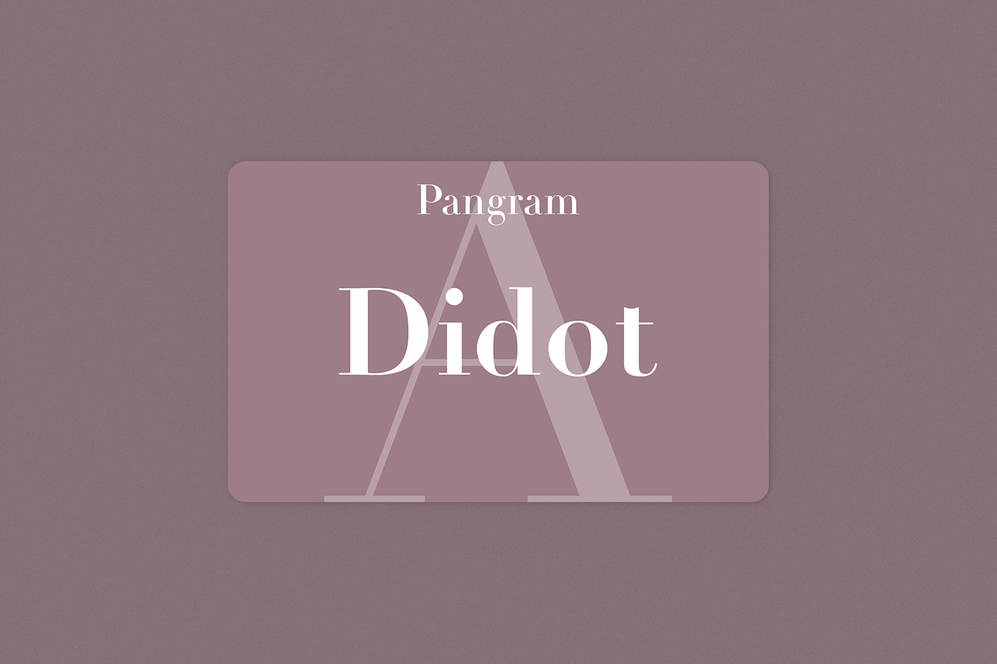 adobe illustrator didot font Didot Poster Didot Typeface firmin font pangram tipografia tipography typographic