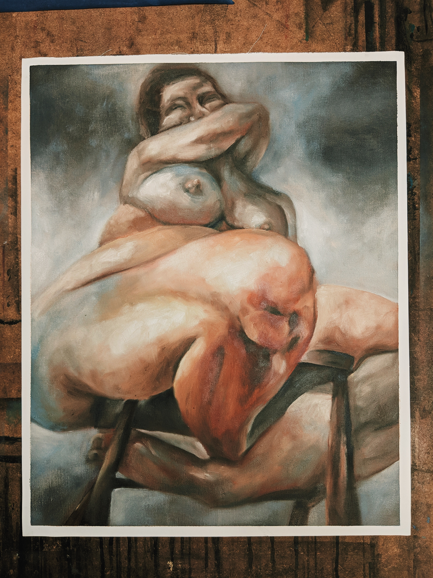 Jenny Saville master copy painting   Oil Painting Figure Painting art ILLUSTRATION  Drawing 