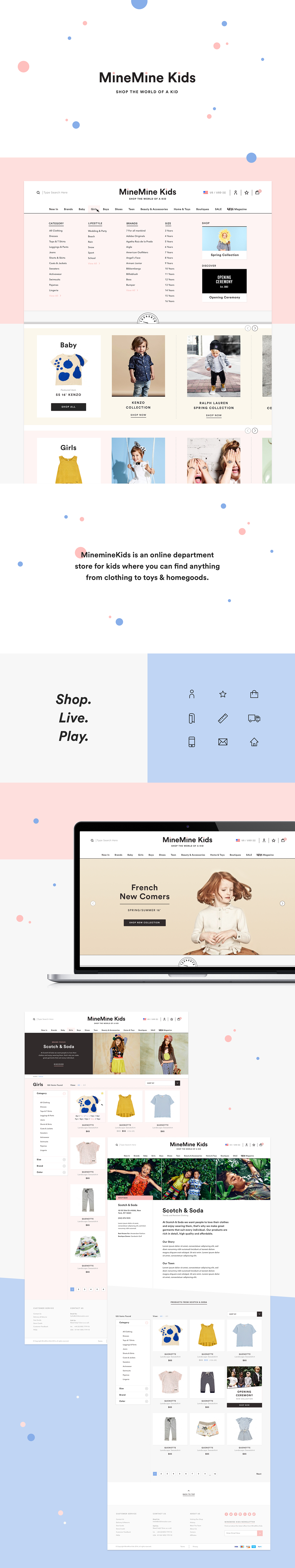 brand Ecommerce Layout Web Website design clean minimal Icon color simple shop art direction store