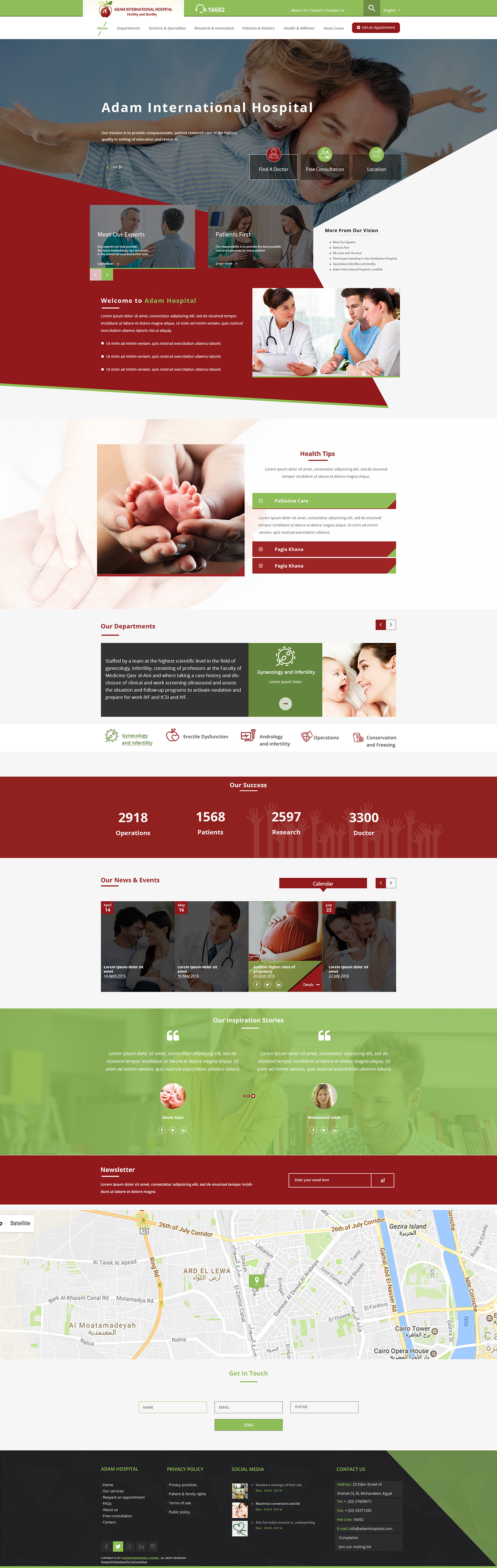 Web hospital homepage medical Health