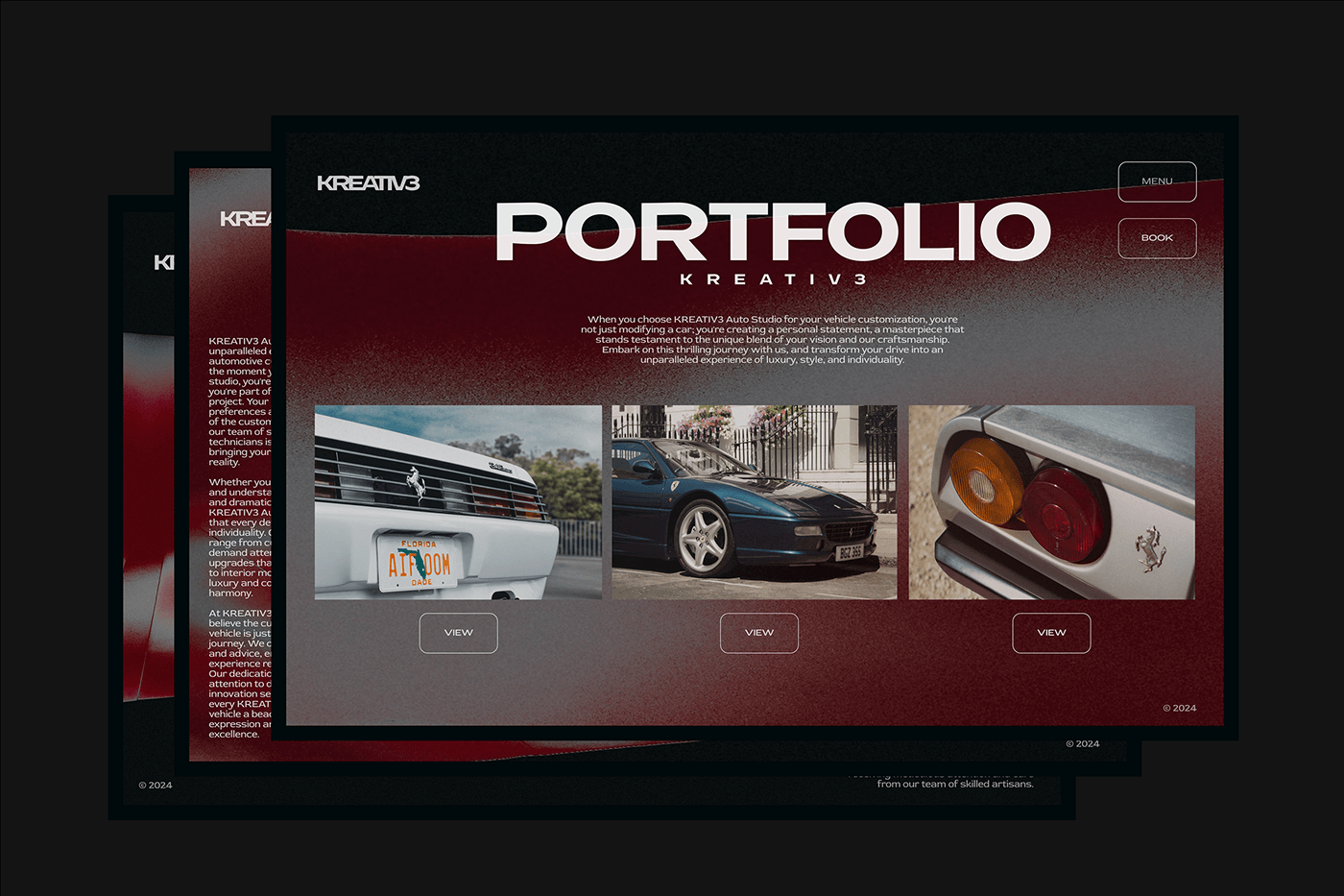 auto detailing automotive   FERRARI Cars dark mode dark website Web Figma Webflow Web Design 