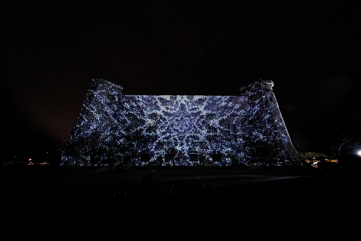 projection mapping installation projection motion graphics  3D audiovisual kaleidoscope ice pattern Art Installation