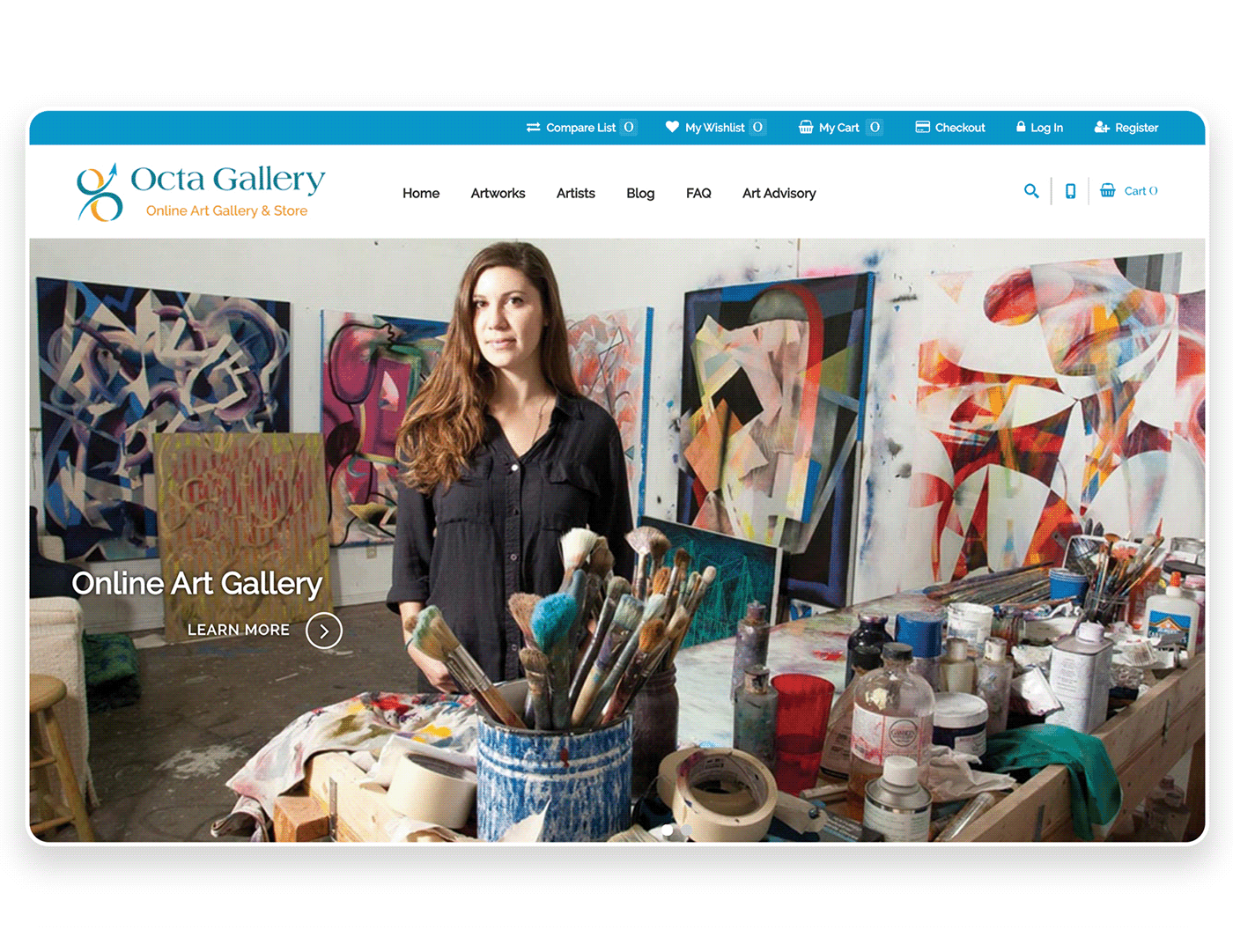 Octa Gallery Online Artwork Shop Website Design