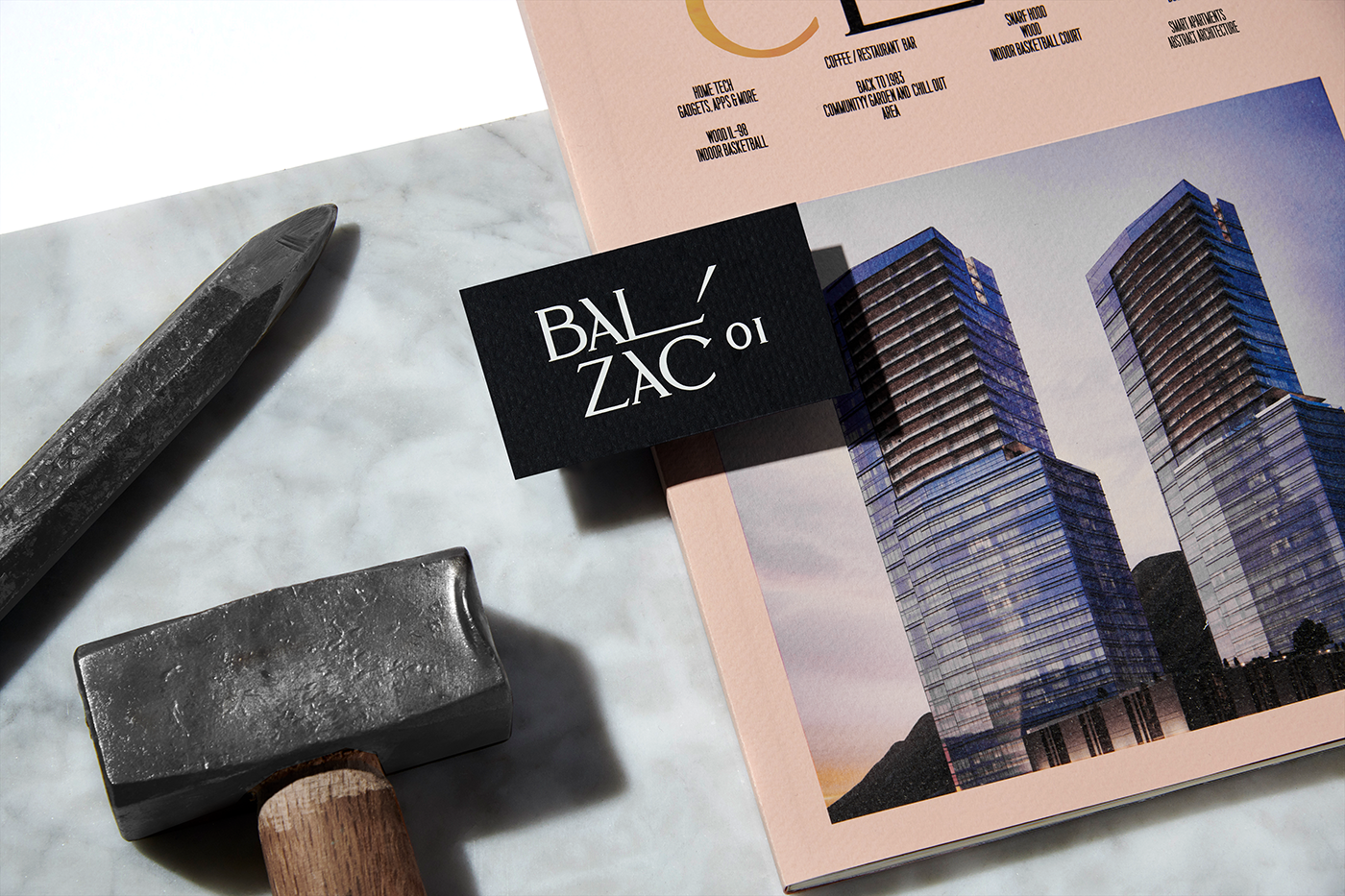 balzac emblemcapital realstate anagramastudio rodin Logotype engraving highend Technology chisel